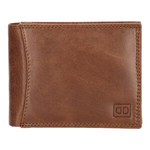 Pánska kožená peňaženka Double-D Da Vinci - hnedá