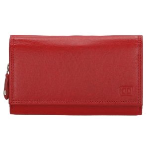 Double-D dámska kožená peňaženka 02C335 - červená