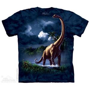 Pánske batikované tričko The Mountain - Brachiosaurus - modrá Veľkosť: M