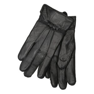 No Label Dámske kožené rukavice 18788 - čierne Veľkosť: M