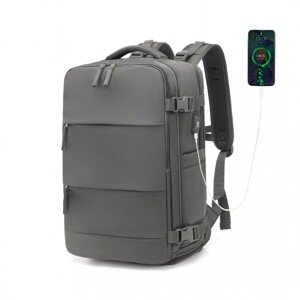 Kono multifunkčný batoh s USB portom - sivý - 25L