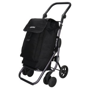 GO & UP nákupný vozík - čierny - 50L