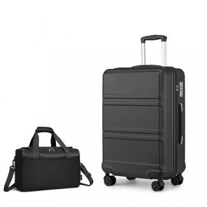 KONO Sada 2 batožín - ABS kufor 66L s cestovnou taškou 20L - čierna