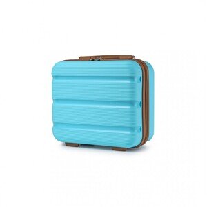 KONO malý toaletný kufrík na batožinu - 15 L - modro hnedý - polypropylén