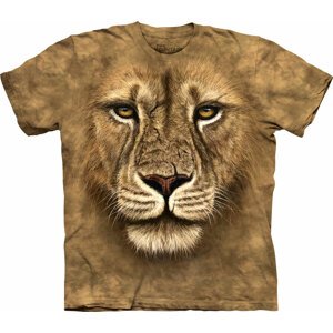 Pánske batikované tričko The Mountain - Lion Warrior - béžové Veľkosť: XL
