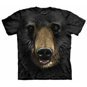 Pánske batikované tričko The Mountain - Medvedia tvár- čierne Veľkosť: L