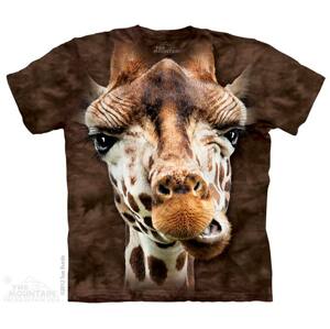 Pánske batikované tričko The Mountain - Giraffe - hnedé Veľkosť: S
