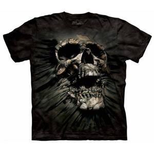 Pánske batikované tričko The Mountain - Breakthrough Skull- čierne Veľkosť: S