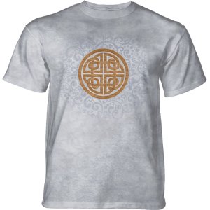 Pánske batikované tričko The Mountain - Celtic Knot- sivé Veľkosť: L
