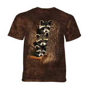 The Mountain Detské batikované tričko - THREE RACCOONS - medvedíky čistotné - hnedá Veľkosť: M