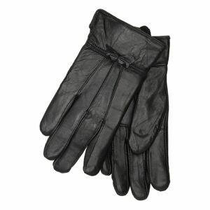No Label Dámske kožené rukavice 18788 - čierne Veľkosť: L