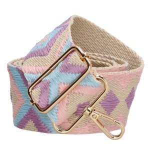 Beagles štýlový popruh na crossbody kabelku 20837F -ružovo fialový - geometrické vzory