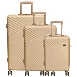 Beagles Originals set 3 cestovných kufrov ABS - champagne - 38L, 60L, 92L
