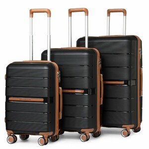 KONO travel set kufrov polypropylén - 36L, 60L, 92L - čierna