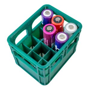 PIX Originálny organizér na tužkové batérie AA - prepravka - zelená