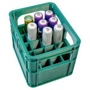 PIX Originálny organizér na tužkové batérie AAA - prepravka - zelená