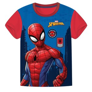 Detské bavlnené tričko Spider-man Marvel - modré Veľkosť: 128